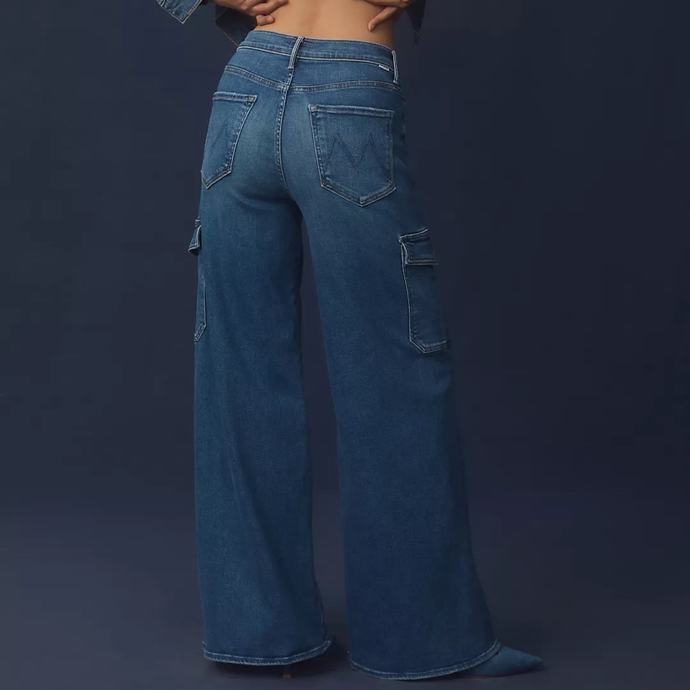 NWT MOTHER The Undercover Cargo Sneak Opposites Attract Jeans Size 32 - Picture 4 of 13